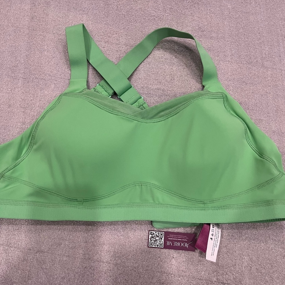 [34C]Adore Me Green Sports Bra Intimates